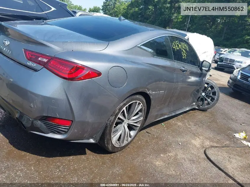 2017 Infiniti Q60 3.0T Premium VIN: JN1EV7EL4HM550862 Lot: 42560091