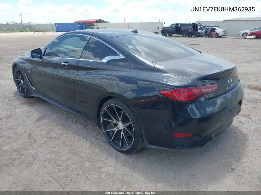 2017 Infiniti Q60 3.0T Premium VIN: JN1EV7EK8HM362935 Lot: 42560663