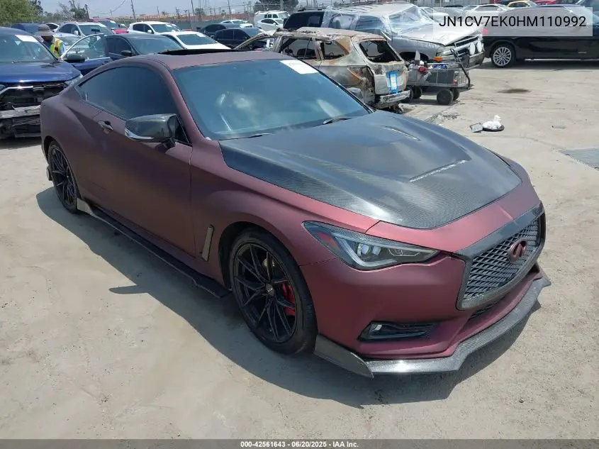 2017 Infiniti Q60 Premium VIN: JN1CV7EK0HM110992 Lot: 42561643