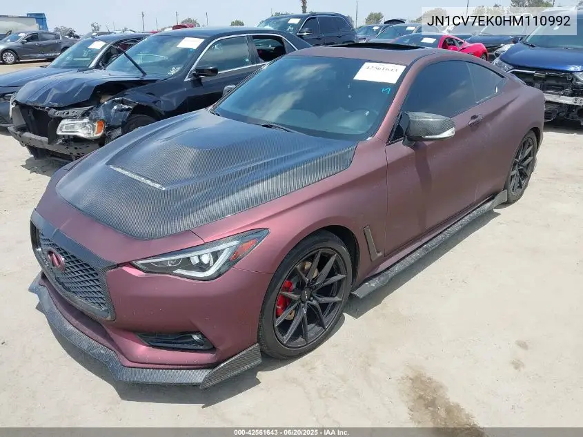 2017 Infiniti Q60 Premium VIN: JN1CV7EK0HM110992 Lot: 42561643