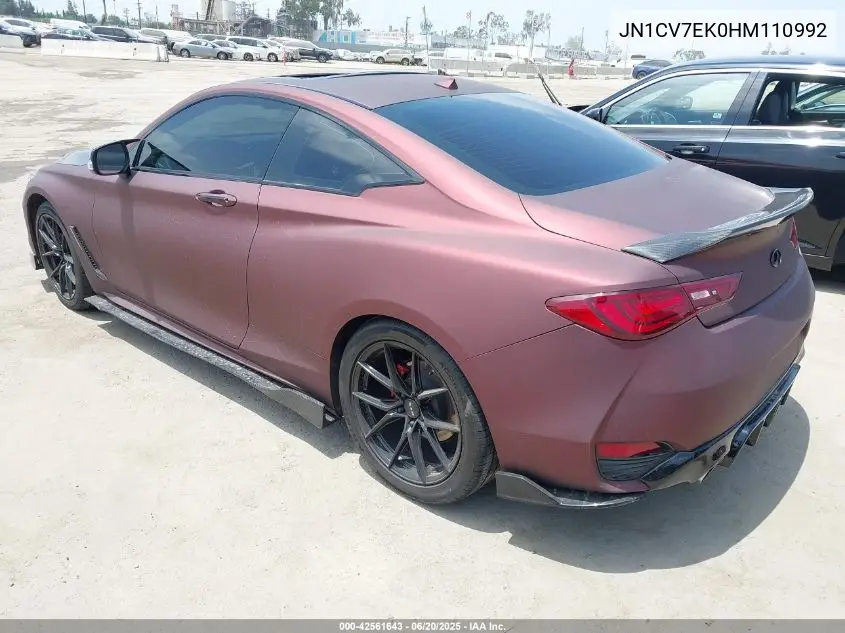 2017 Infiniti Q60 Premium VIN: JN1CV7EK0HM110992 Lot: 42561643