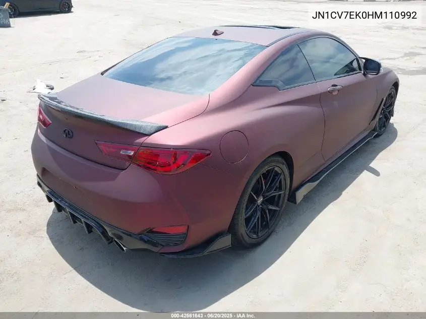 2017 Infiniti Q60 Premium VIN: JN1CV7EK0HM110992 Lot: 42561643