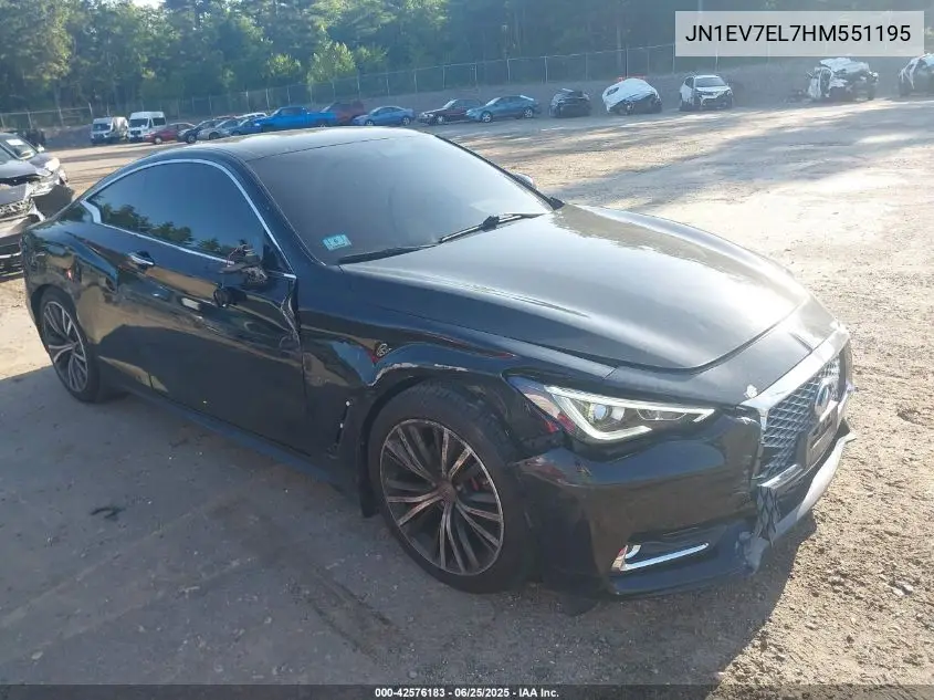 2017 Infiniti Q60 3.0T Premium VIN: JN1EV7EL7HM551195 Lot: 42576183