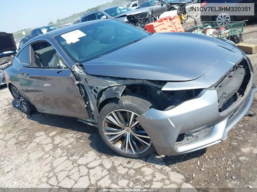 2017 Infiniti Q60 2.0T Premium VIN: JN1CV7EL3HM320351 Lot: 42577942