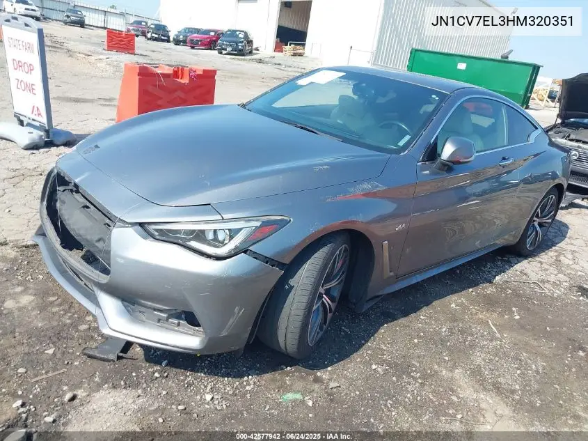 2017 Infiniti Q60 2.0T Premium VIN: JN1CV7EL3HM320351 Lot: 42577942