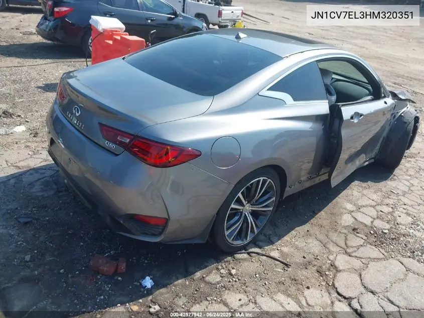 2017 Infiniti Q60 2.0T Premium VIN: JN1CV7EL3HM320351 Lot: 42577942