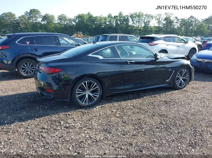 2017 Infiniti Q60 3.0T Premium VIN: JN1EV7EL1HM550270 Lot: 42638824