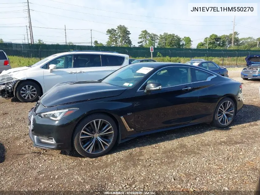 2017 Infiniti Q60 3.0T Premium VIN: JN1EV7EL1HM550270 Lot: 42638824