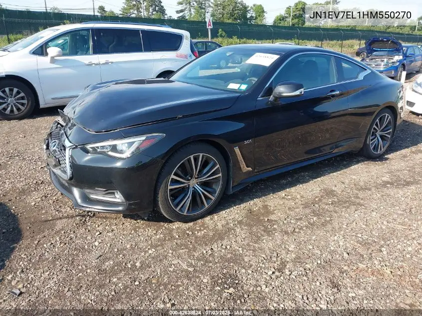 2017 Infiniti Q60 3.0T Premium VIN: JN1EV7EL1HM550270 Lot: 42638824