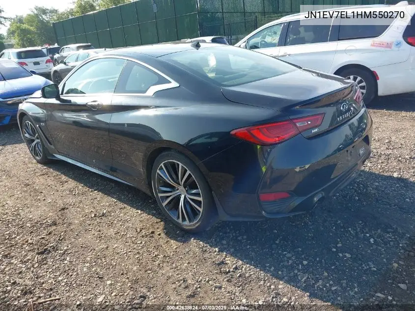 2017 Infiniti Q60 3.0T Premium VIN: JN1EV7EL1HM550270 Lot: 42638824