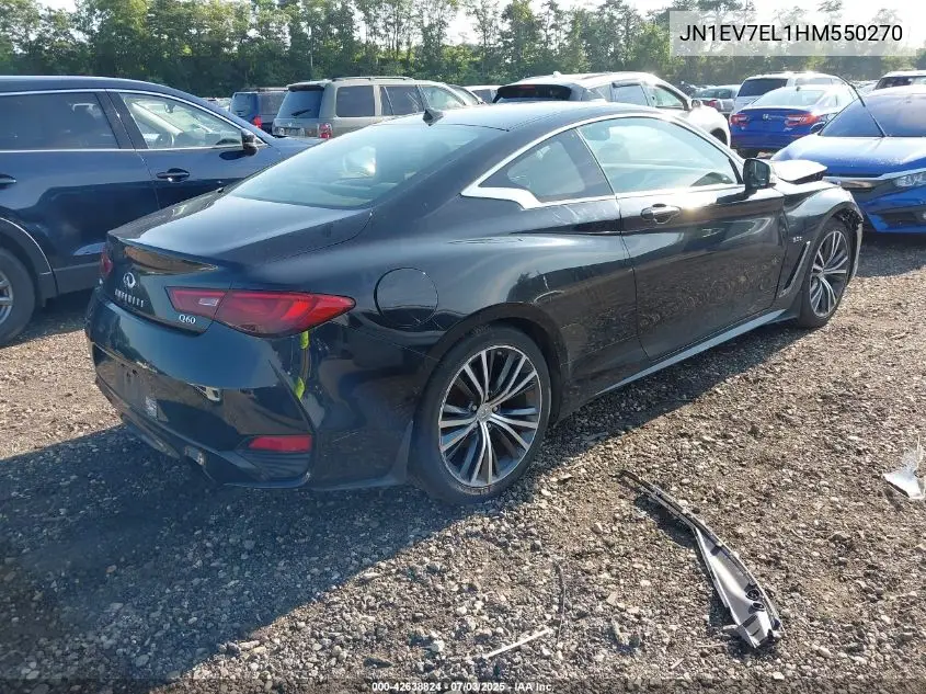 2017 Infiniti Q60 3.0T Premium VIN: JN1EV7EL1HM550270 Lot: 42638824