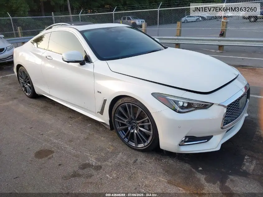 2017 Infiniti Q60 3.0T Sport VIN: JN1EV7EK6HM363260 Lot: 42646268