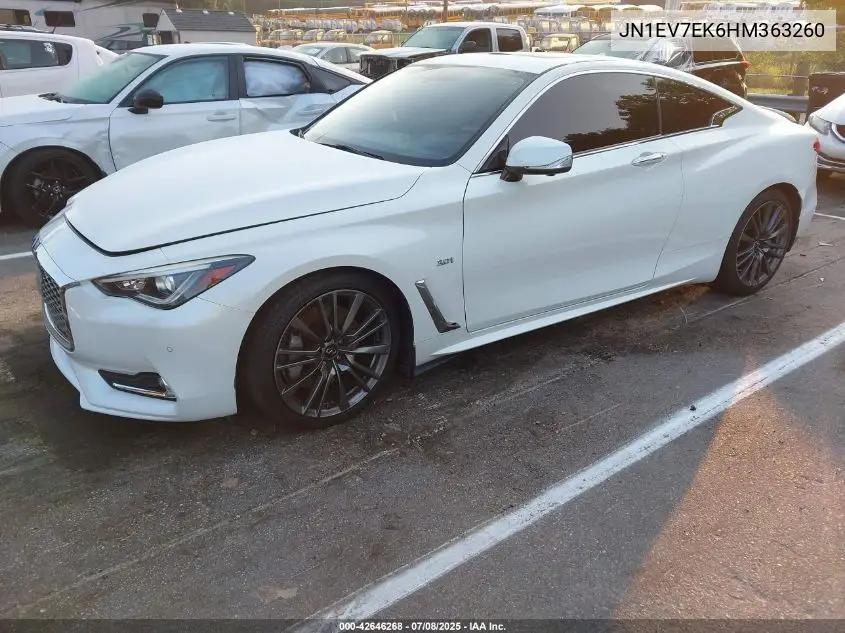 2017 Infiniti Q60 3.0T Sport VIN: JN1EV7EK6HM363260 Lot: 42646268