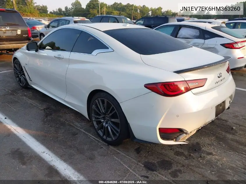 2017 Infiniti Q60 3.0T Sport VIN: JN1EV7EK6HM363260 Lot: 42646268