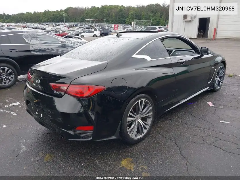 2017 Infiniti Q60 2.0T Premium VIN: JN1CV7EL0HM320968 Lot: 42652131