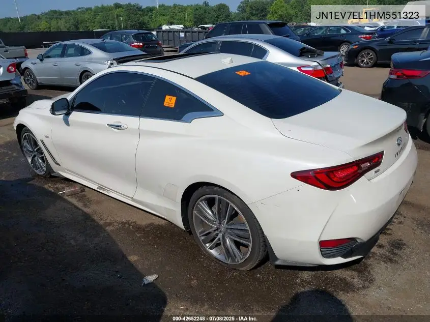 2017 Infiniti Q60 3.0T Premium VIN: JN1EV7EL1HM551323 Lot: 42652248