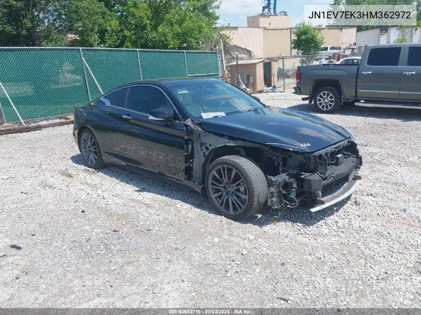 2017 Infiniti Q60 3.0T Sport VIN: JN1EV7EK3HM362972 Lot: 42653710