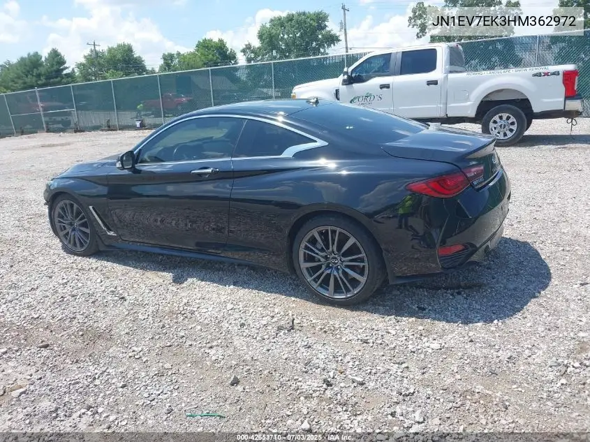 2017 Infiniti Q60 3.0T Sport VIN: JN1EV7EK3HM362972 Lot: 42653710