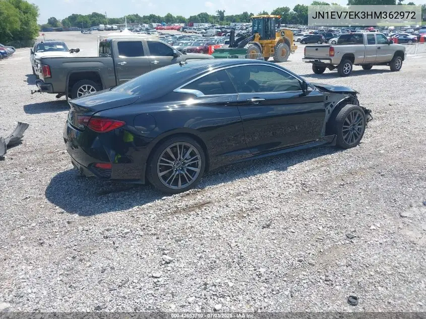 2017 Infiniti Q60 3.0T Sport VIN: JN1EV7EK3HM362972 Lot: 42653710