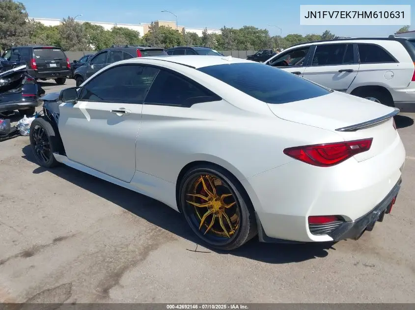 2017 Infiniti Q60 3.0T Red Sport 400 VIN: JN1FV7EK7HM610631 Lot: 42692146