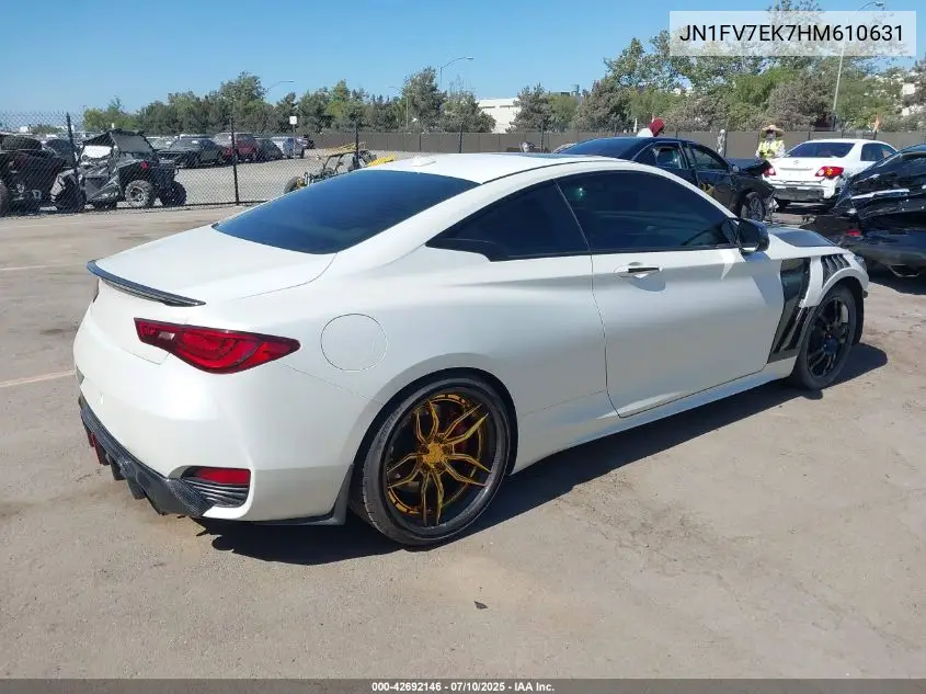 2017 Infiniti Q60 3.0T Red Sport 400 VIN: JN1FV7EK7HM610631 Lot: 42692146