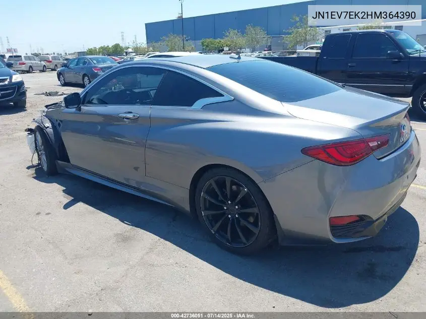 2017 Infiniti Q60 3.0T Premium VIN: JN1EV7EK2HM364390 Lot: 42736051