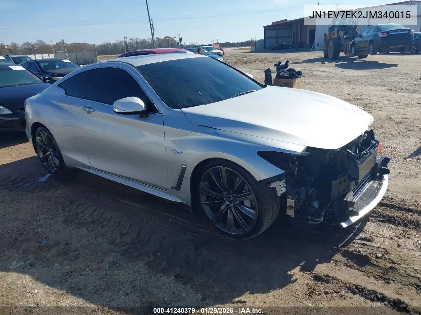 2018 Infiniti Q60 3.0T Sport VIN: JN1EV7EK2JM340015 Lot: 41240379