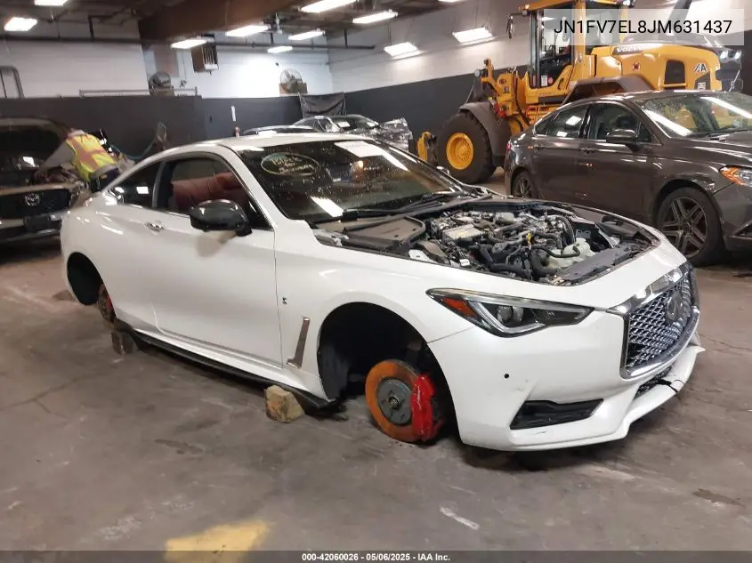 2018 Infiniti Q60 3.0T Red Sport 400 VIN: JN1FV7EL8JM631437 Lot: 42060026