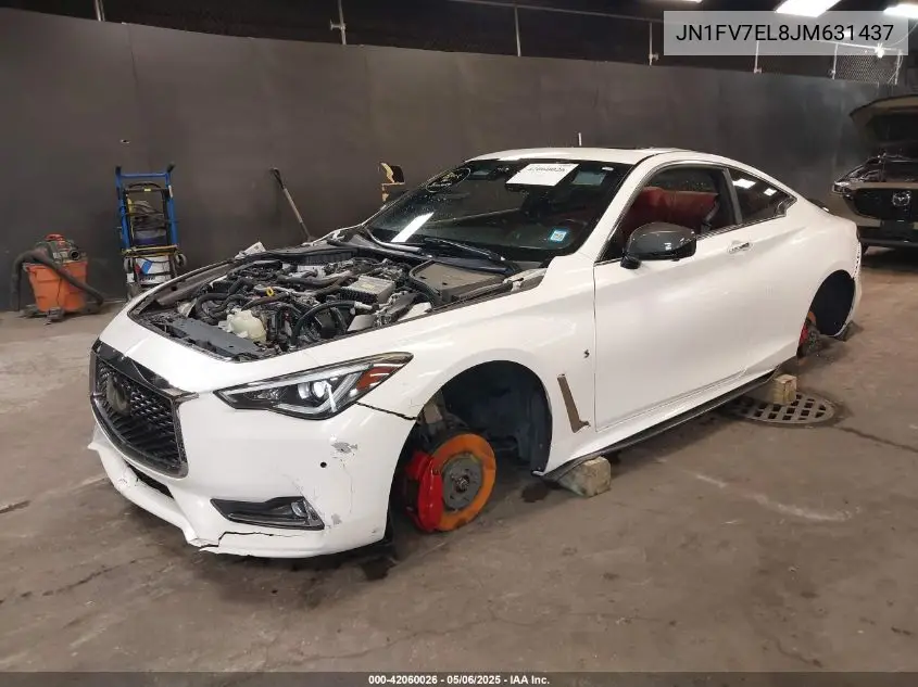 2018 Infiniti Q60 3.0T Red Sport 400 VIN: JN1FV7EL8JM631437 Lot: 42060026