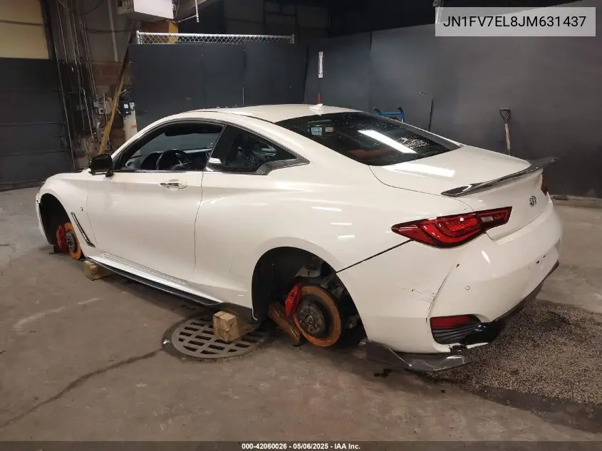 2018 Infiniti Q60 3.0T Red Sport 400 VIN: JN1FV7EL8JM631437 Lot: 42060026