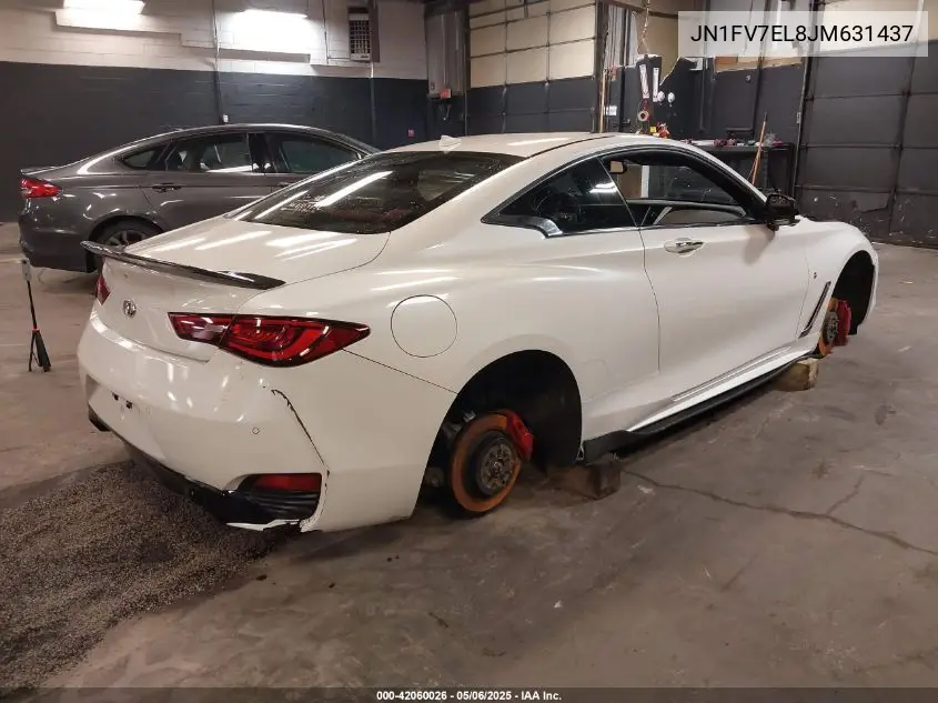 2018 Infiniti Q60 3.0T Red Sport 400 VIN: JN1FV7EL8JM631437 Lot: 42060026