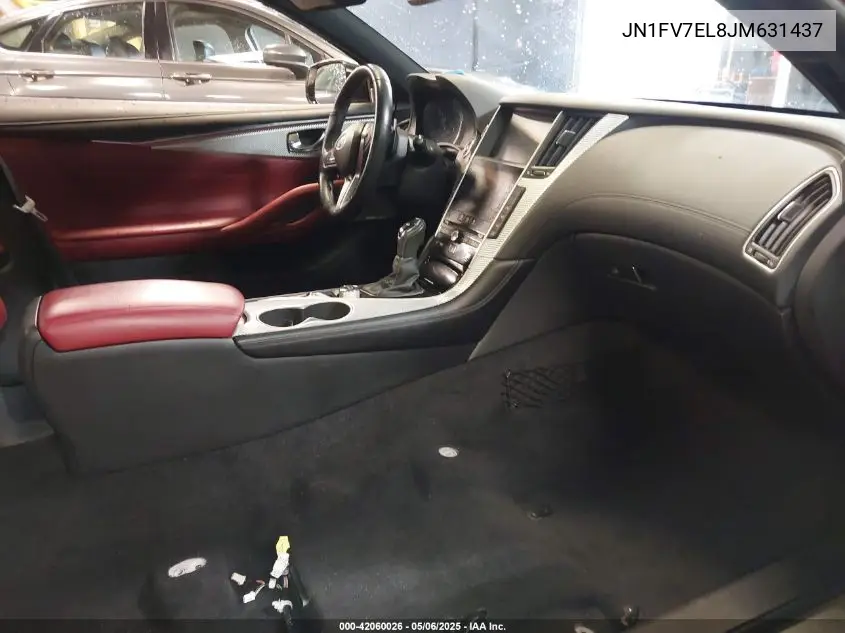 2018 Infiniti Q60 3.0T Red Sport 400 VIN: JN1FV7EL8JM631437 Lot: 42060026