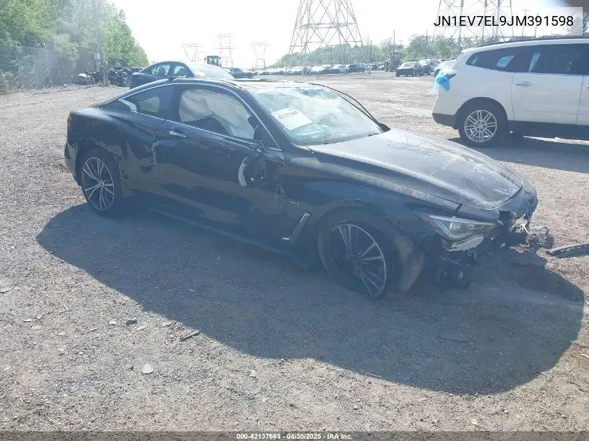 2018 Infiniti Q60 3.0T Luxe VIN: JN1EV7EL9JM391598 Lot: 42137669