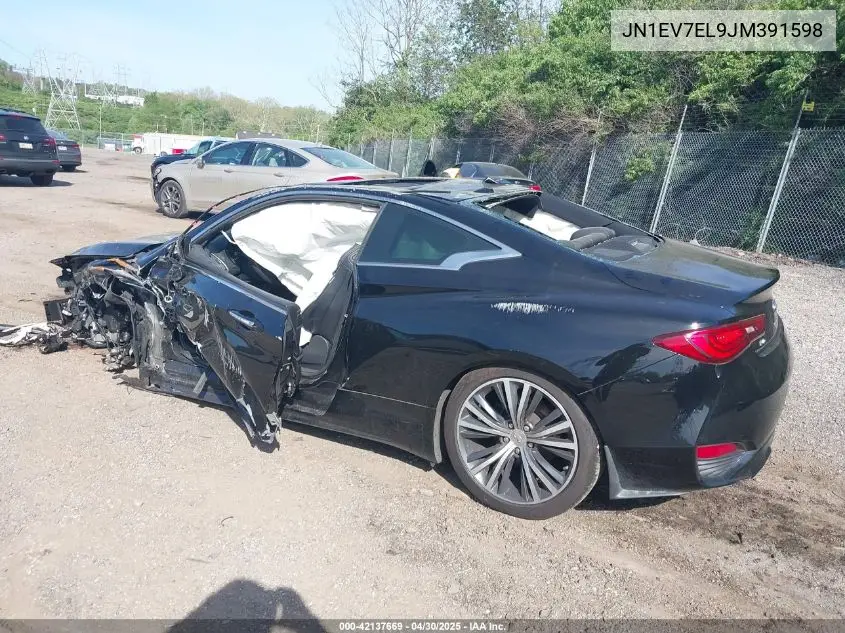 2018 Infiniti Q60 3.0T Luxe VIN: JN1EV7EL9JM391598 Lot: 42137669