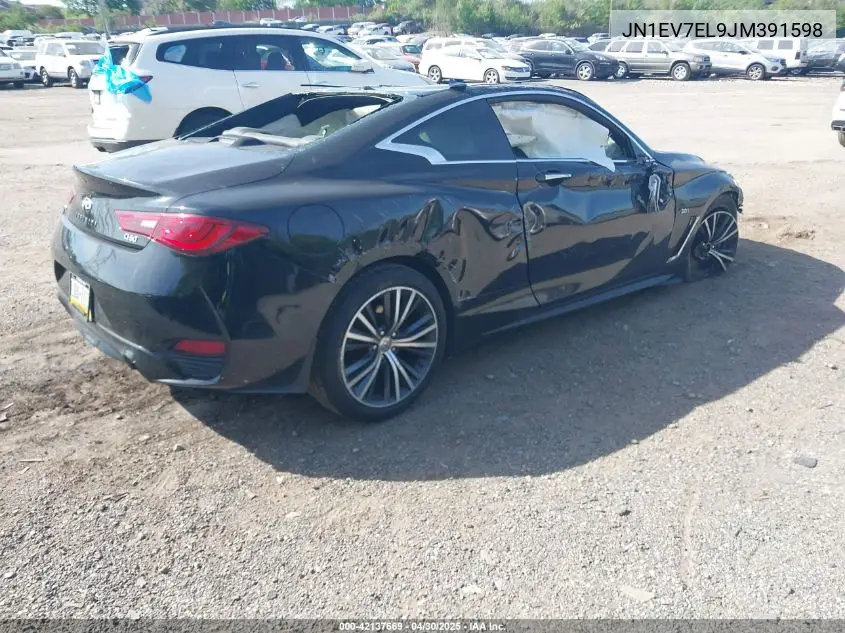 2018 Infiniti Q60 3.0T Luxe VIN: JN1EV7EL9JM391598 Lot: 42137669