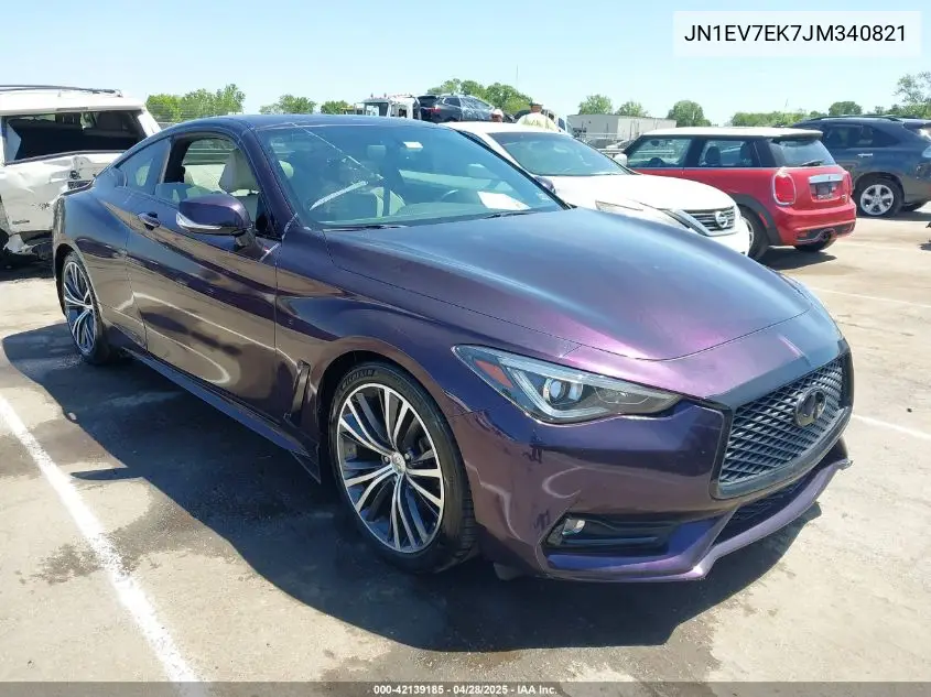 2018 Infiniti Q60 3.0T Luxe VIN: JN1EV7EK7JM340821 Lot: 42139185