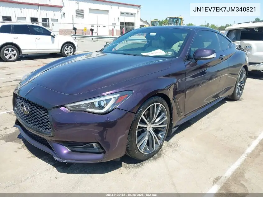 2018 Infiniti Q60 3.0T Luxe VIN: JN1EV7EK7JM340821 Lot: 42139185