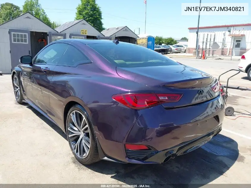2018 Infiniti Q60 3.0T Luxe VIN: JN1EV7EK7JM340821 Lot: 42139185