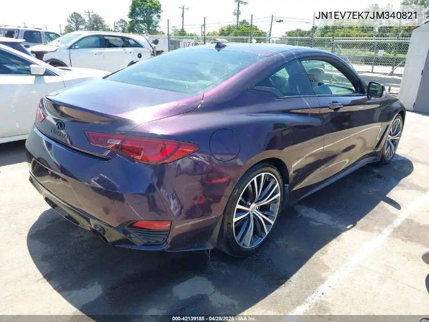 2018 Infiniti Q60 3.0T Luxe VIN: JN1EV7EK7JM340821 Lot: 42139185