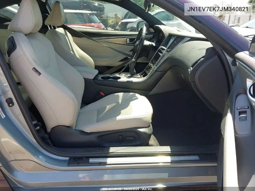 2018 Infiniti Q60 3.0T Luxe VIN: JN1EV7EK7JM340821 Lot: 42139185