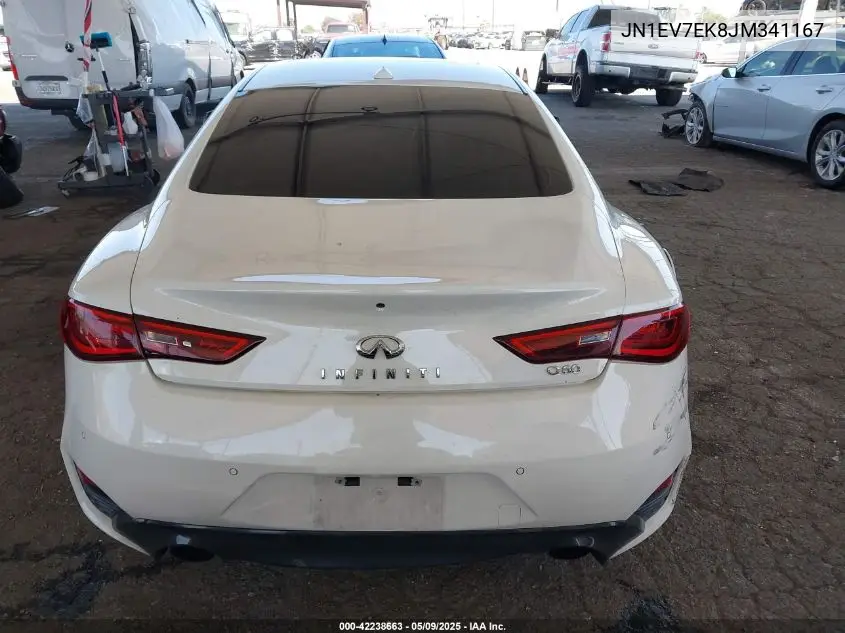 2018 Infiniti Q60 3.0T Luxe VIN: JN1EV7EK8JM341167 Lot: 42238663