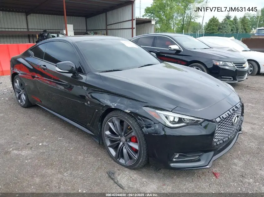 2018 Infiniti Q60 3.0T Red Sport 400 VIN: JN1FV7EL7JM631445 Lot: 42244030