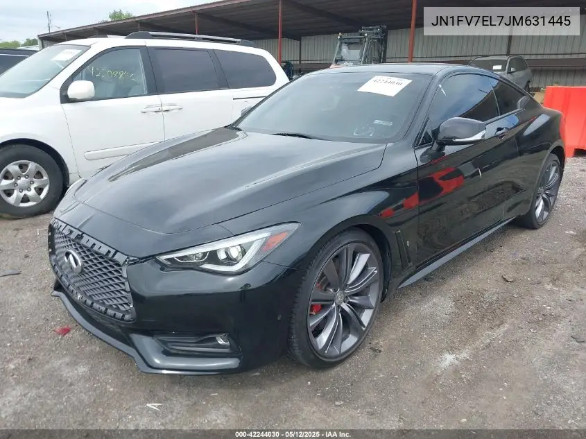 2018 Infiniti Q60 3.0T Red Sport 400 VIN: JN1FV7EL7JM631445 Lot: 42244030