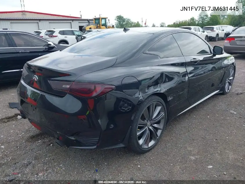 2018 Infiniti Q60 3.0T Red Sport 400 VIN: JN1FV7EL7JM631445 Lot: 42244030