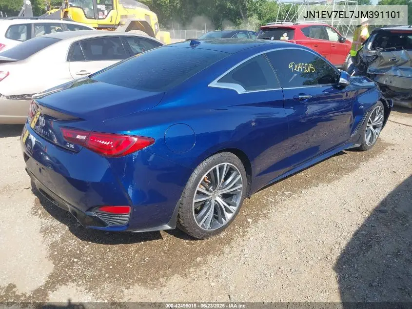 2018 Infiniti Q60 3.0T Luxe VIN: JN1EV7EL7JM391101 Lot: 42495015