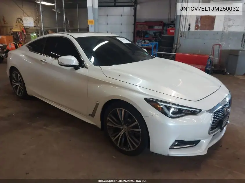 2018 Infiniti Q60 2.0T Luxe VIN: JN1CV7EL1JM250032 Lot: 42548697