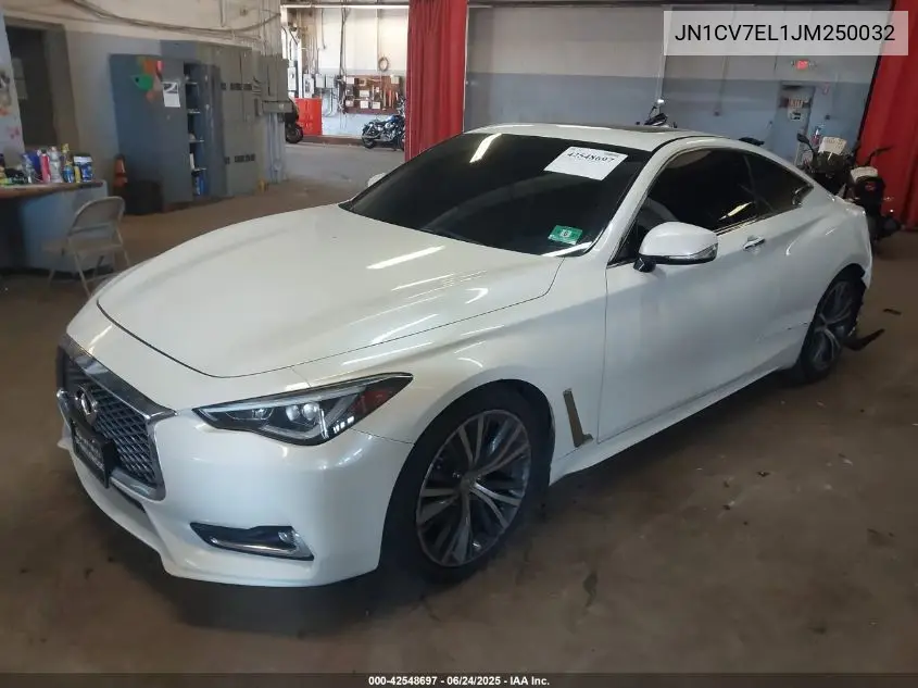 2018 Infiniti Q60 2.0T Luxe VIN: JN1CV7EL1JM250032 Lot: 42548697