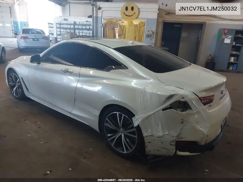 2018 Infiniti Q60 2.0T Luxe VIN: JN1CV7EL1JM250032 Lot: 42548697
