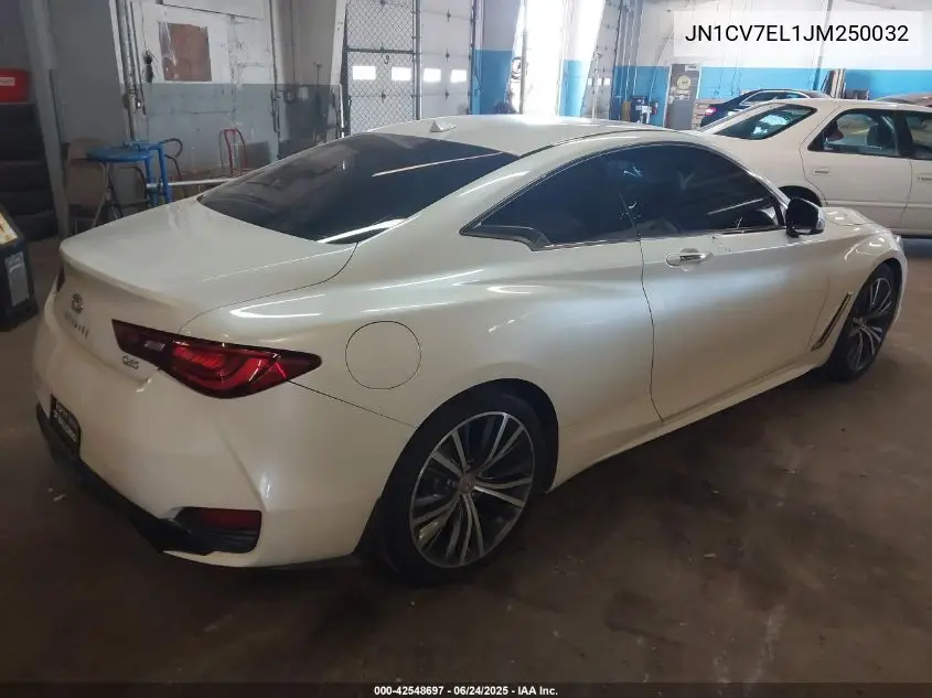 2018 Infiniti Q60 2.0T Luxe VIN: JN1CV7EL1JM250032 Lot: 42548697
