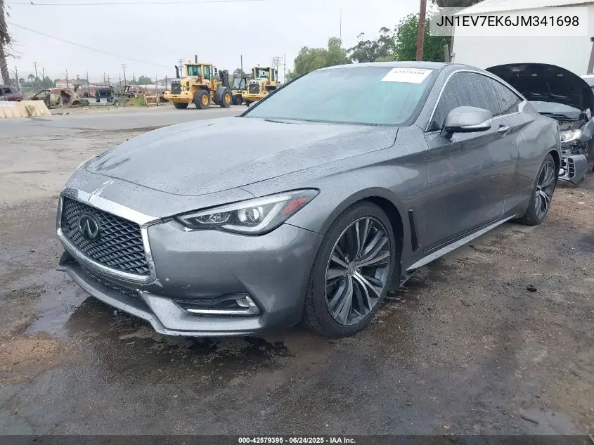2018 Infiniti Q60 3.0T Luxe VIN: JN1EV7EK6JM341698 Lot: 42579395